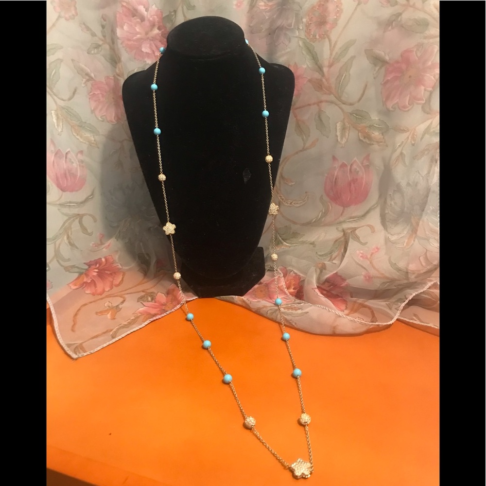 Vintage Sterling & Turquoise Satellite Necklace